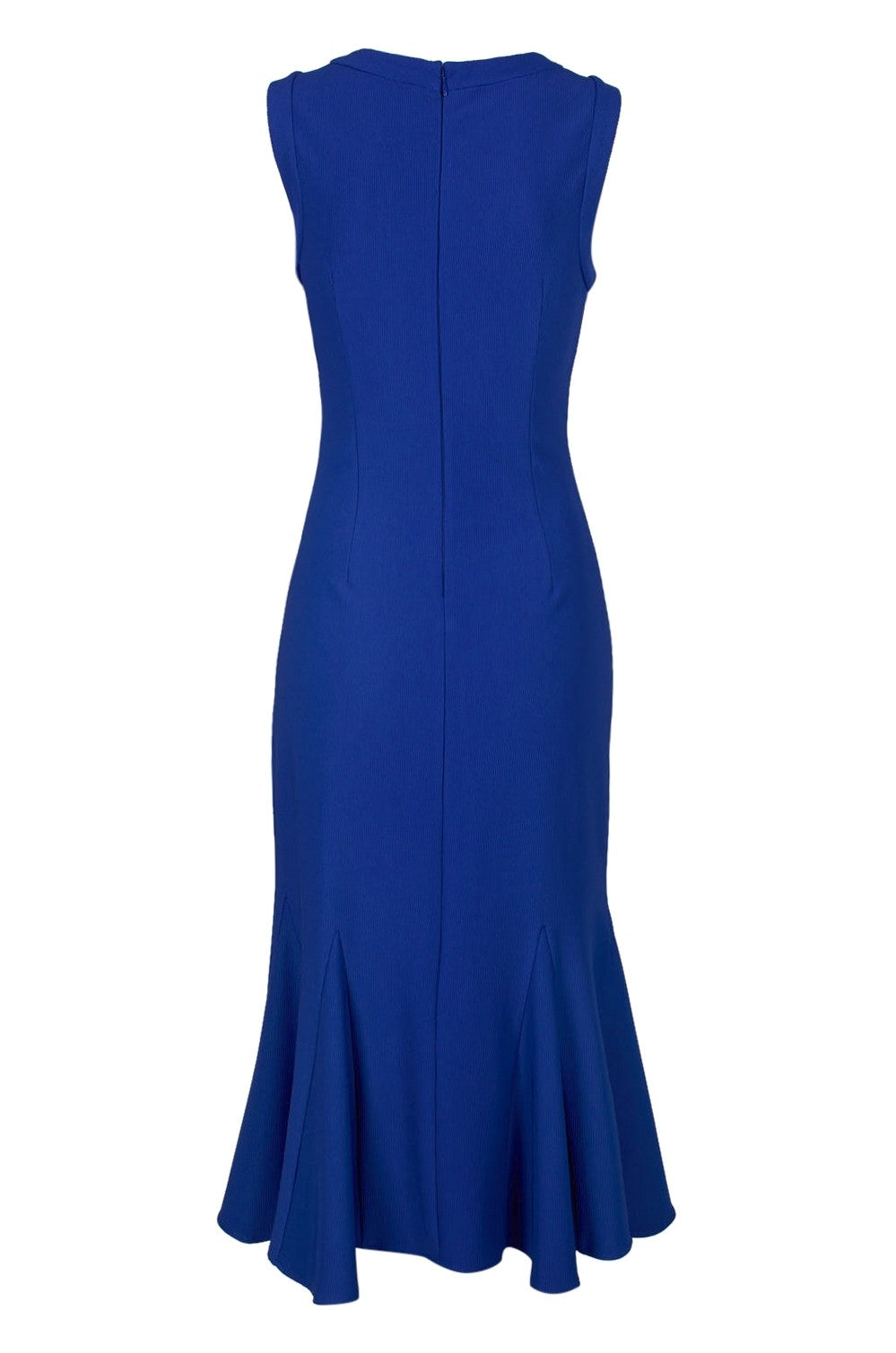 Adrianna Papell Daphne Ribbed Godet Dress - Gulf Blue
