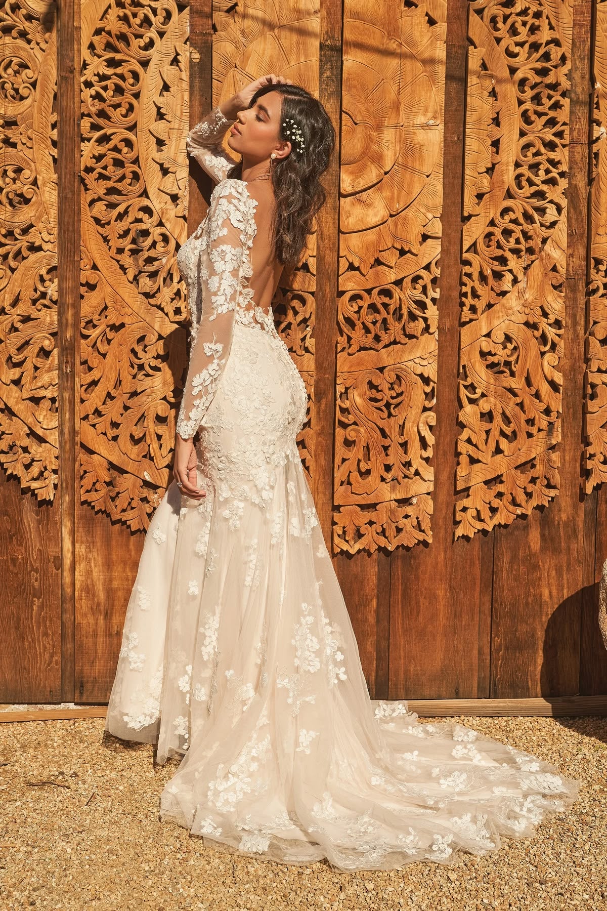 Lillian West 66260 Gown (with detachable sleeves)