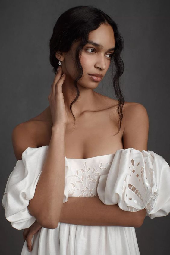 amur reese off-shoulder cascade lace satin maxi dress Reece Lace Beaded Off the Shoulder Satin Gown Greenery / Small