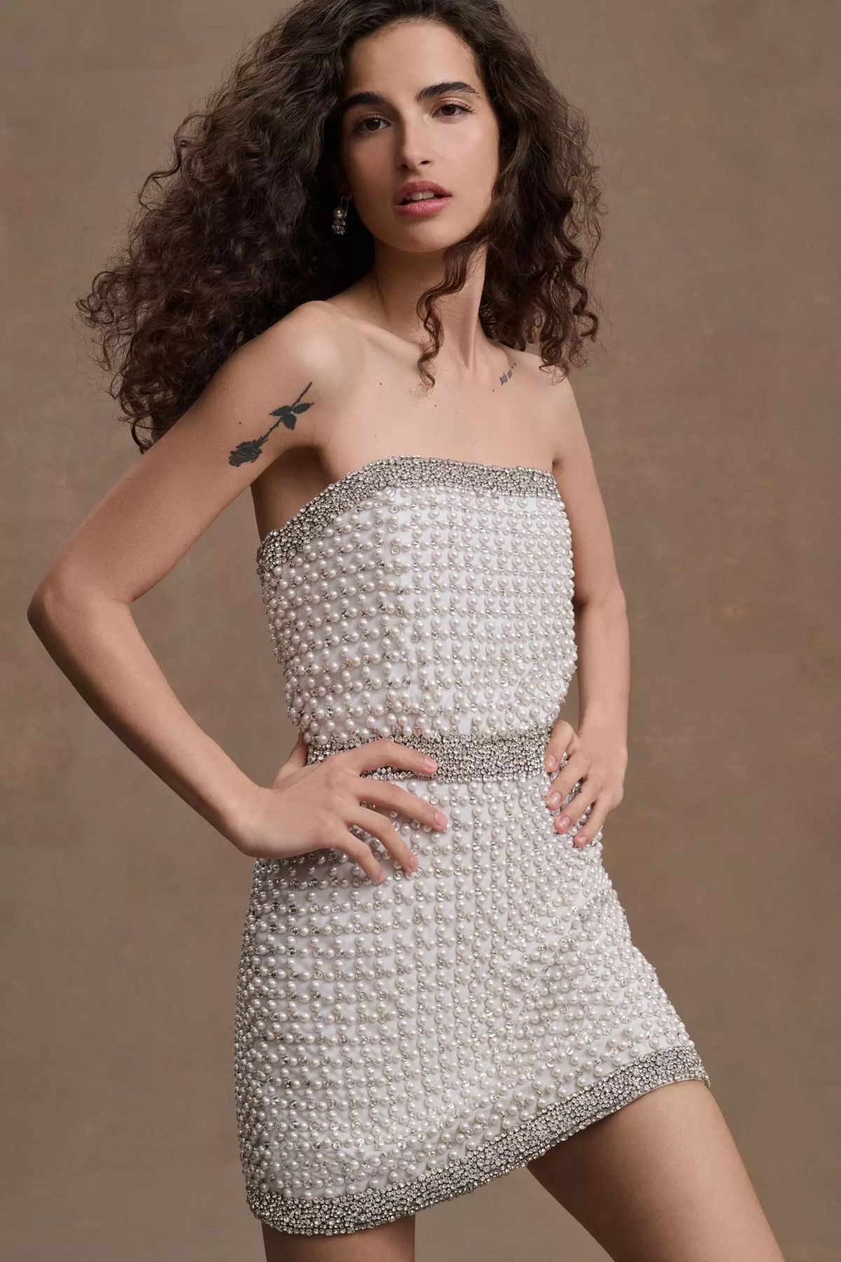 retrofete Heather Pearl Dress in White - Size M retrofete Heather Pearl Dress in White - Size M