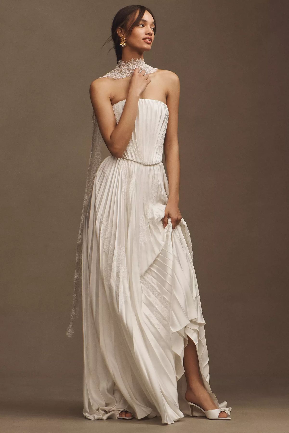watters wedding dresses Watters Brookehaven Lace Strapless Drop-Waist A-Line Wedding Gown