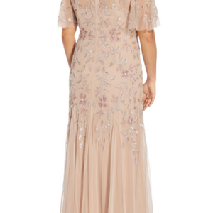 Adrianna papell sales floral beaded gown