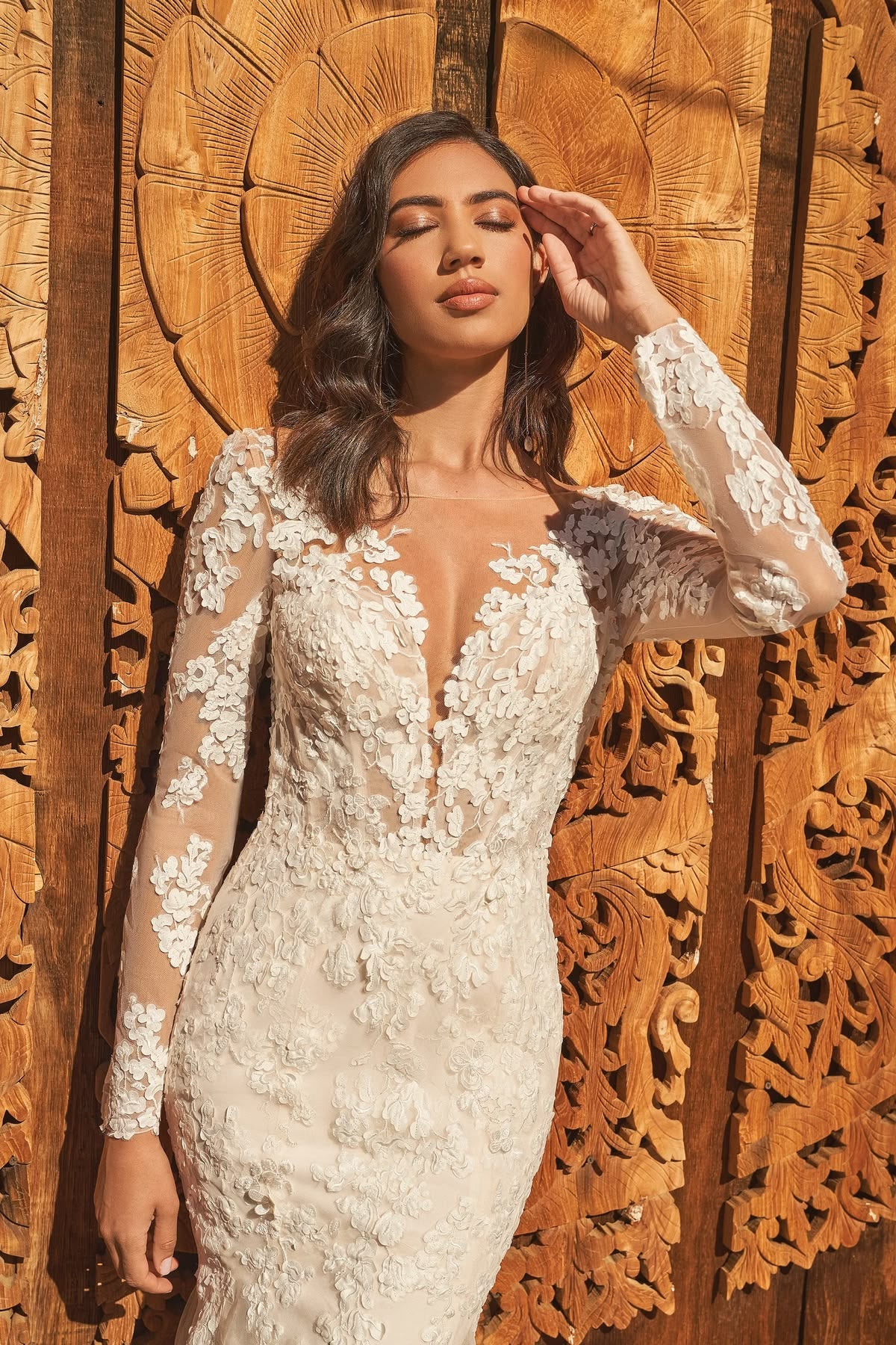 Lillian West 66260 Gown (with detachable sleeves)