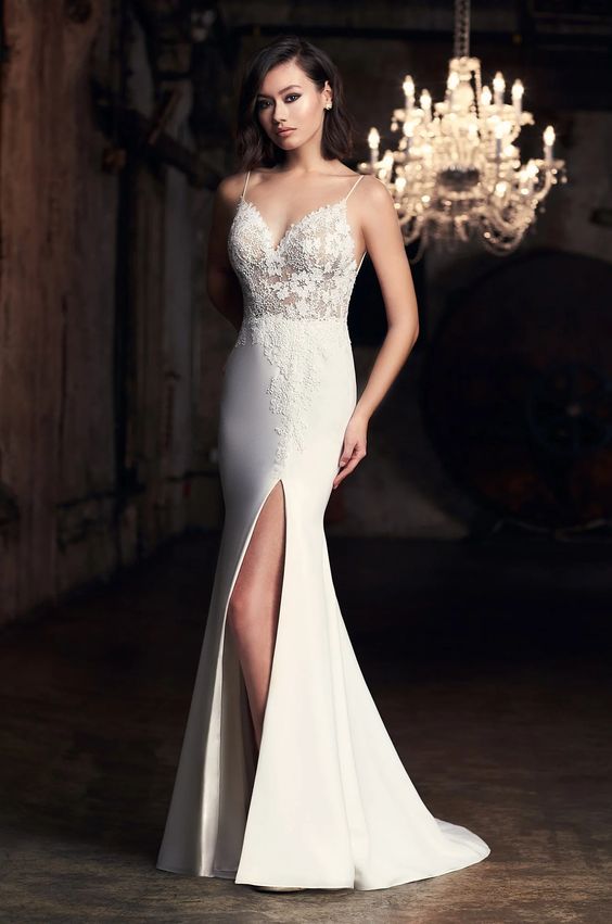 mikaella lace wedding dress Mikaella | Volle's Bridal - M2452