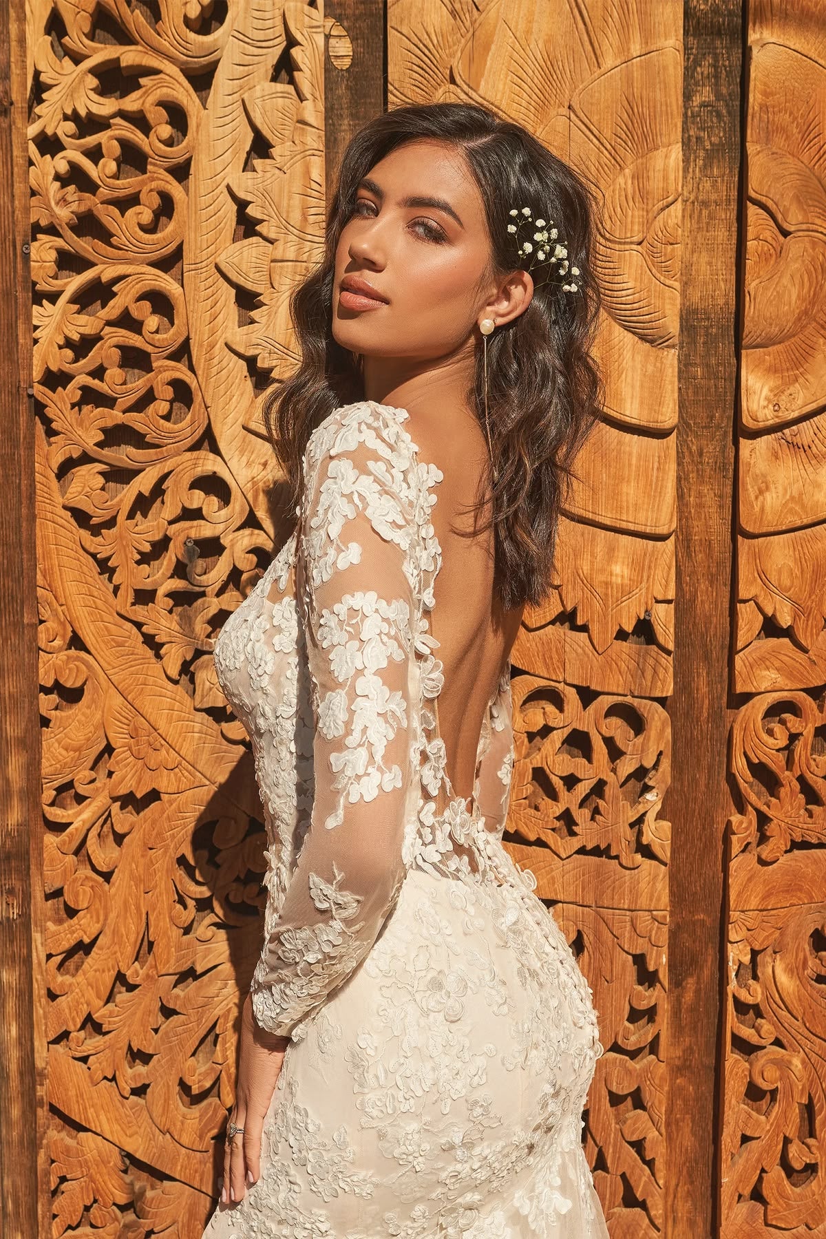 Lillian West 66260 Gown (with detachable sleeves)