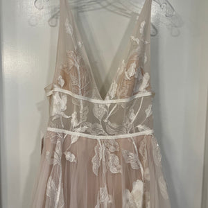 BHLDN Willowby Hearst Galatea Gown Ivory Blush Adinas Bridal