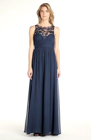 Aidan Mattox Embellished Lace & Silk Chiffon Gown - Twilight - Adinas ...