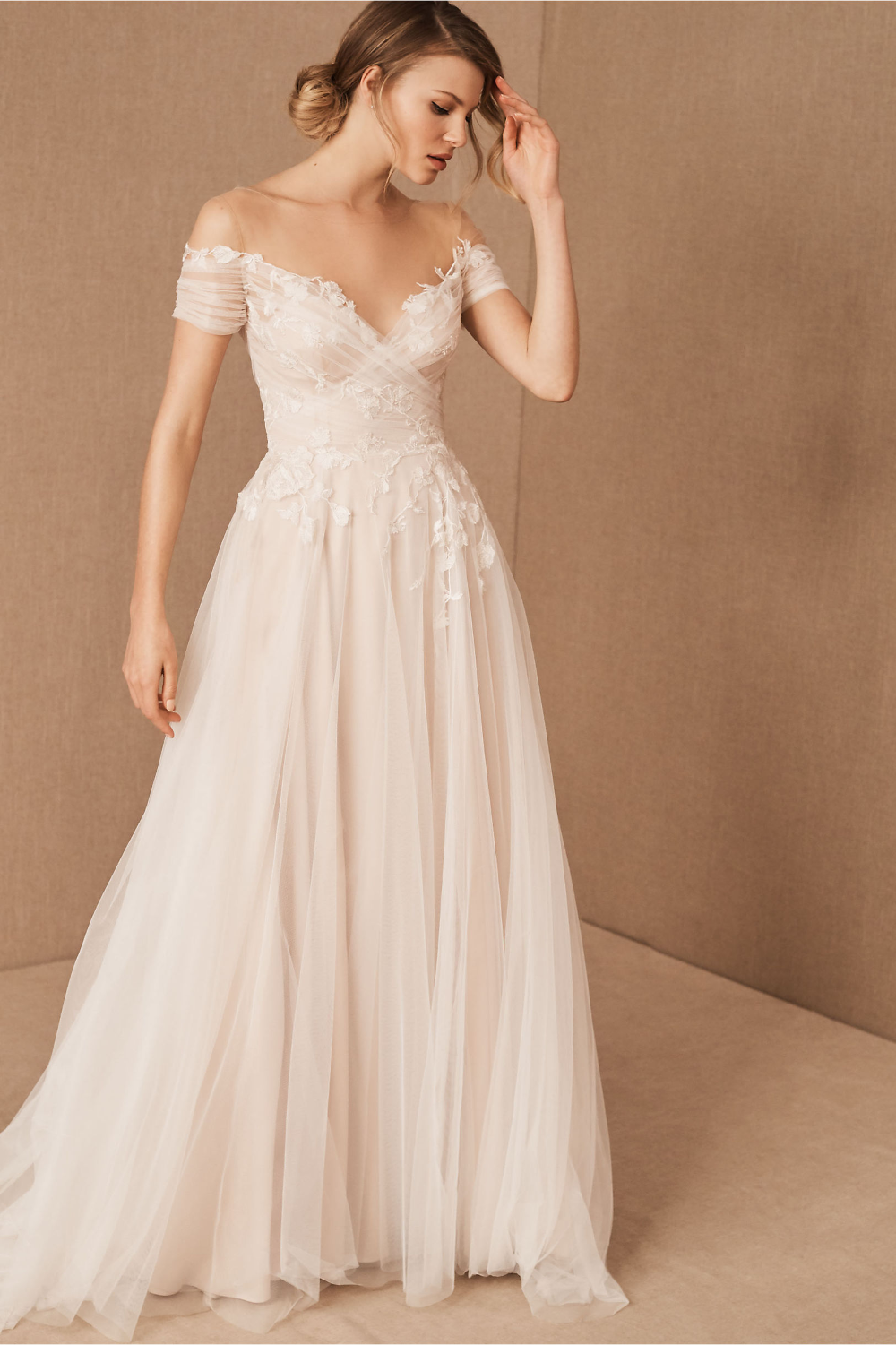 Fit-N-Flare Sleeves Minimal Wedding Dress | JESSICA COUTURE | TAMSIN –  Jessica Couture