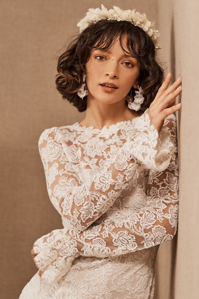 tadashi shoji lace wedding dress Tadashi Shoji Tenley Gown