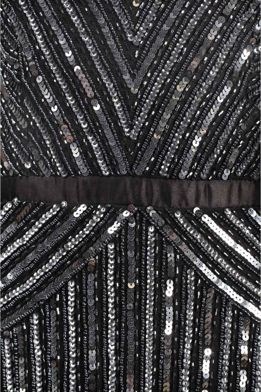 Adrianna Papell Beaded V-Neck Gown, Gunmetal Size (0) Adrianna Papell Beaded V-Neck Gown, Gunmetal Size (0)