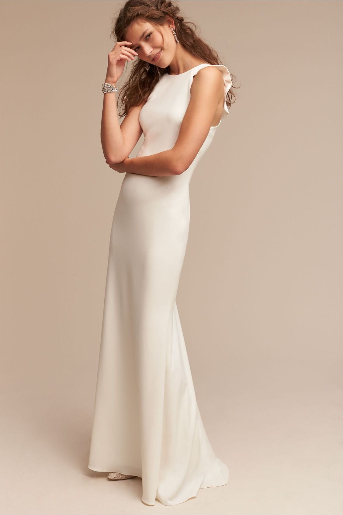 Gown Bhldn Vincent Cape BHLDN Badgley Mischka Heather Gown