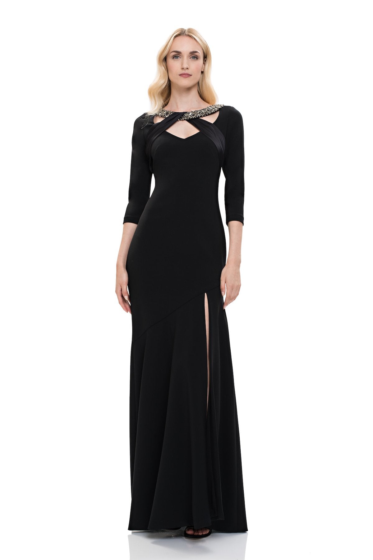 Theia Women's Crepe Mermaid Gown - Black - Size 4 Theia Women's Crepe Mermaid Gown - Black - Size 4