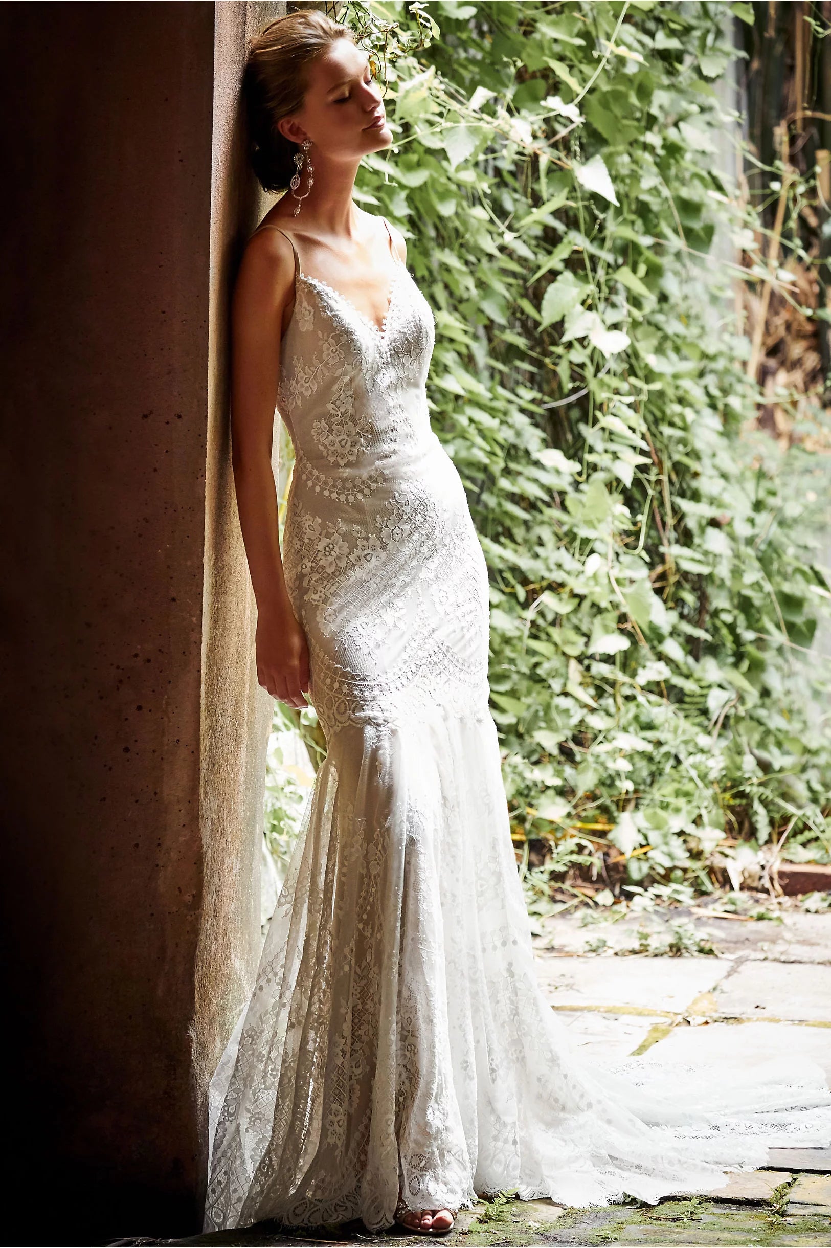 BHLDN Cascading Lace Gown