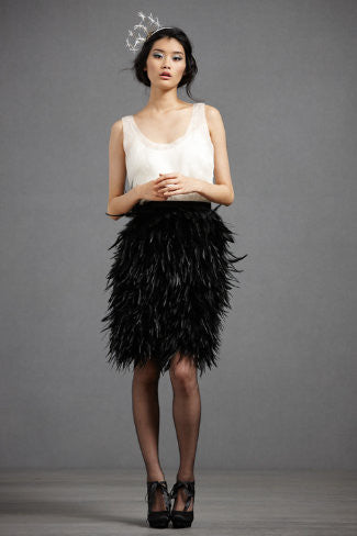 BHLDN Frolicking Feathers Skirt