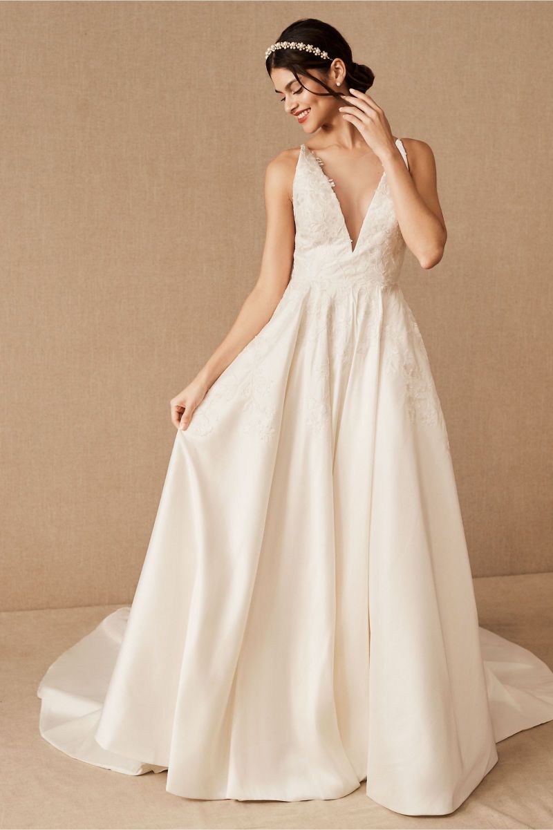 BHLDN Watters Tinsley Wedding Gown for ROM or Solemnisation or Wedding,  Women's Fashion, Dresses & Sets, Evening dresses & gowns on Carousell