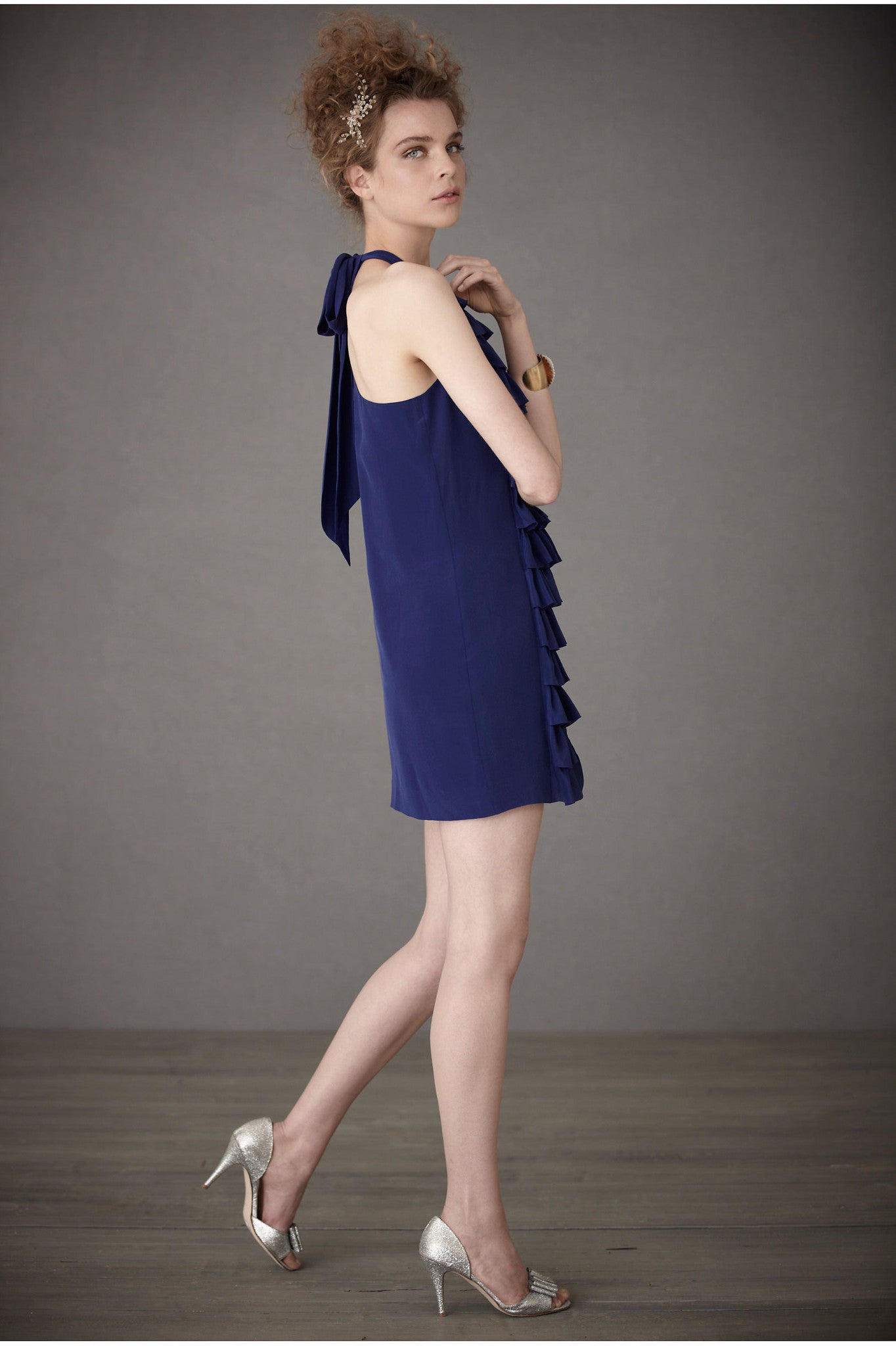BHLDN Ruffled Racerback Dress