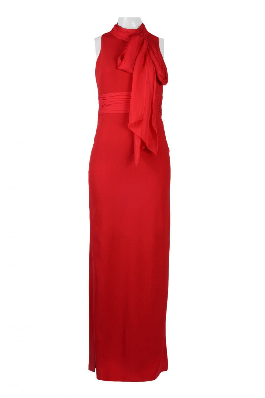 Aidan Mattox Chiffon High Neck Sleeveless Gown - Garnet Red - Adinas Bridal Aidan Mattox Chiffon High Neck Sleeveless Gown - Garnet Red - Adinas Bridal