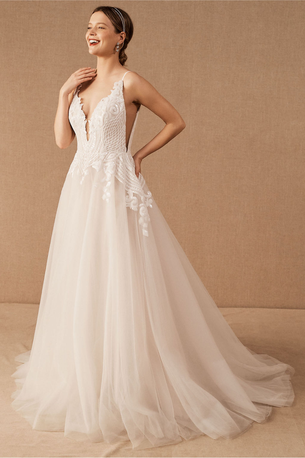 Hayley Paige Topanga Gown BHLDN Size US 2 Hayley Paige Topanga Gown BHLDN Size US 2