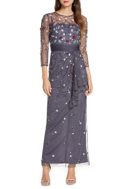 js collection formal dresses JS Collections Embroidered Chiffon Long Formal Dress Size 4