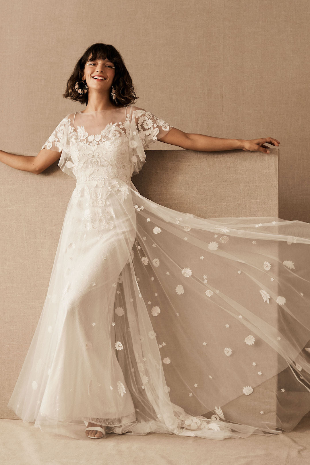 BHLDN Willowby Heartleaf Gown - Ivory - Adinas Bridal
